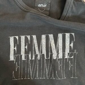 Aerie Charcoal Graphic Sweatshirt